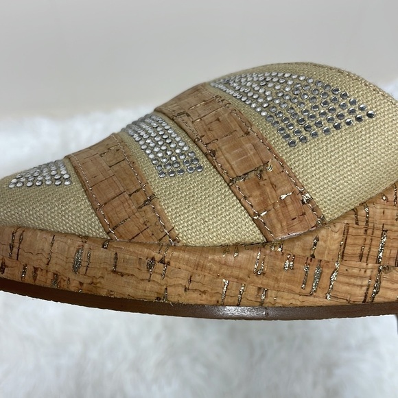 Midnight Velvet Wedge cork Sandals - Picture 7 of 10